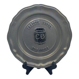Carson‎ Cracker Barrel Golf Outing Plate Unisex 10.5in Silver Good Statesmetal